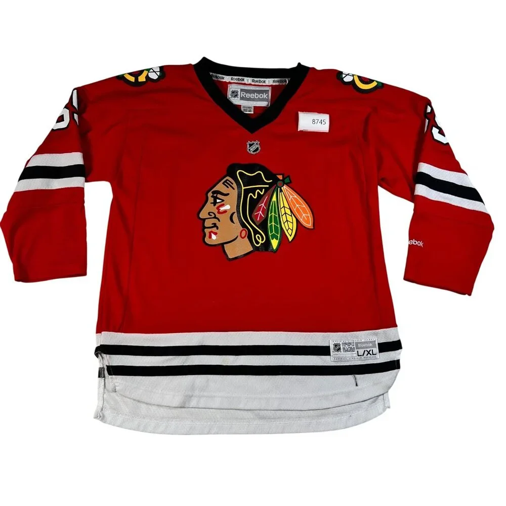 Reebok Chicago Blackhawks NHL Andrew Shaw #65 Red Jersey Youth Sz L/XL - Picture 12 of 12